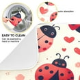 thumbnail image 2 of Dish Drying Mat Kitchen Counter Ladybugs Heart Love Dishes Drainer Pad Absorbent Microfiber Reversible 16"x18", 2 of 7
