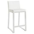 thumbnail image 1 of Sunpan Architect 25.5" Contemporary Faux Leather Counter Stool in White, 1 of 3