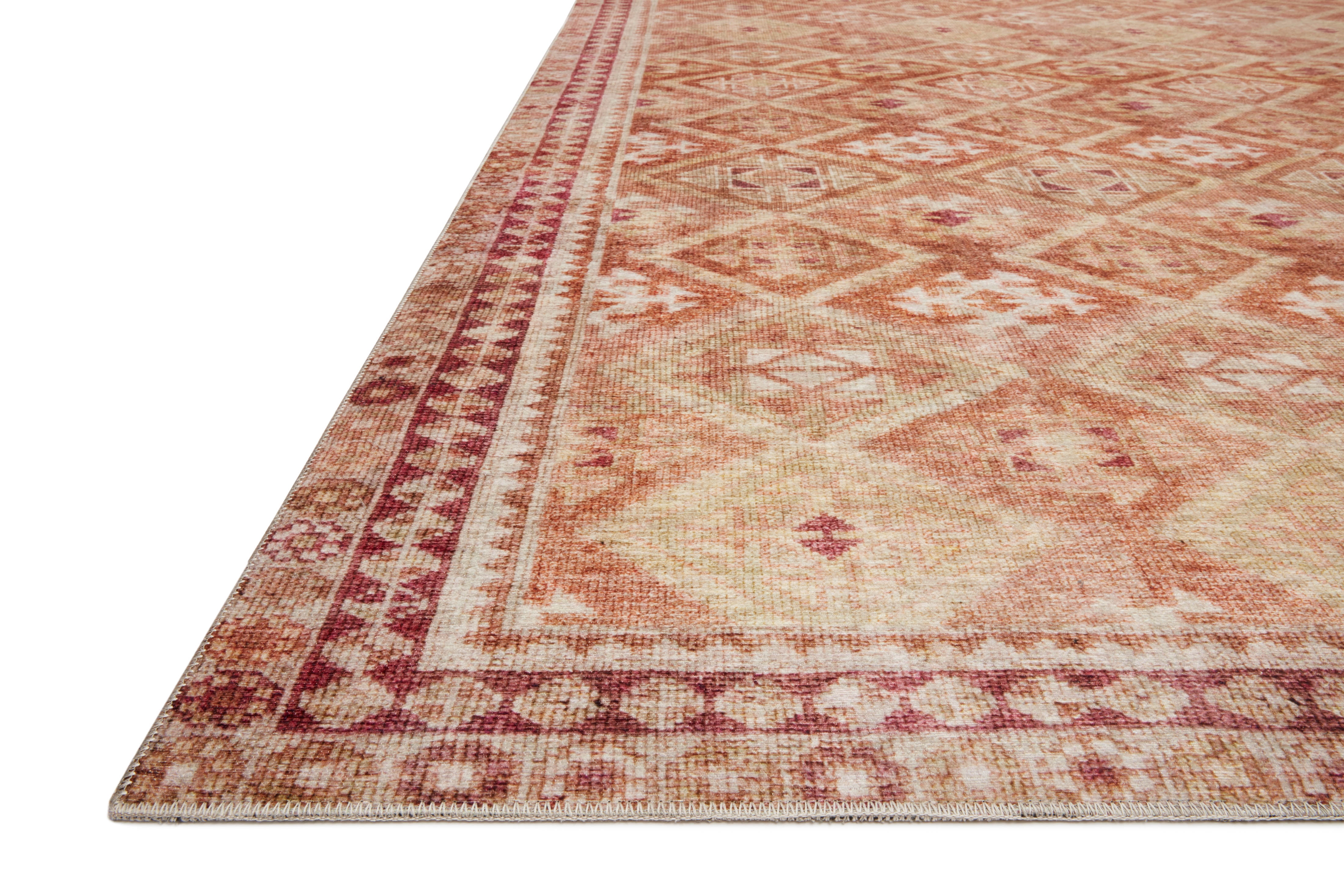 Loloi II Layla LAY-16 Printed Natural / Spice Area rug 2'-0" x 5'-0"
