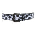 thumbnail image 1 of Women's Patent Leather Animal Faux Leopard Fur Fashion Belt, 1 of 3