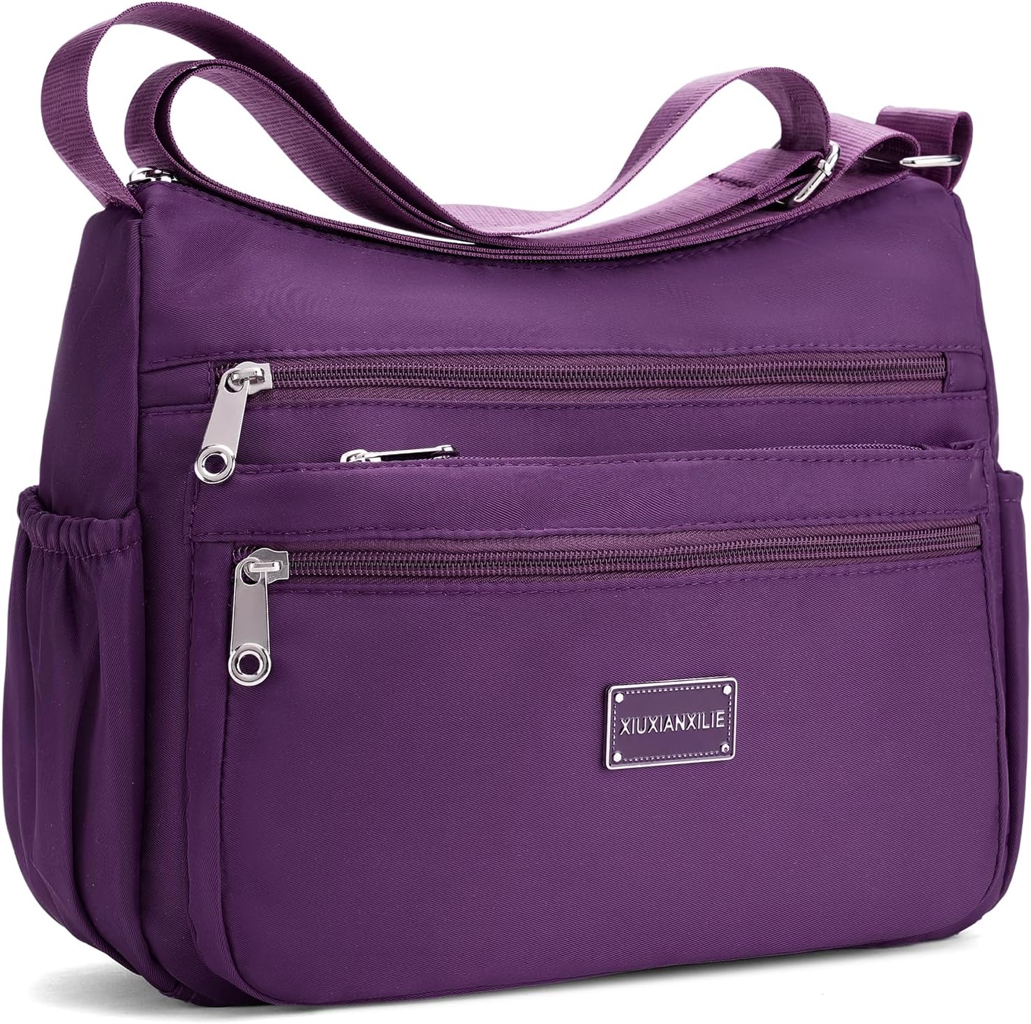 Crossbody Shoulder Bag for Women Handbag Purse, Large Nylon Tote with Adjustable Strap