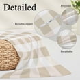 thumbnail image 4 of Cream White Buffalo Check Body Pillow Cover 20x54, Farmhouse Plaid Modern Geometric Decorative Pillowcase with Zipper, Microfiber Pillow Protector, Soft Breathable Long Lumbar Pillowcases for Women, 4 of 9
