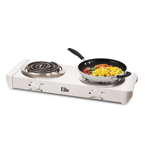 elite double burner hot plate