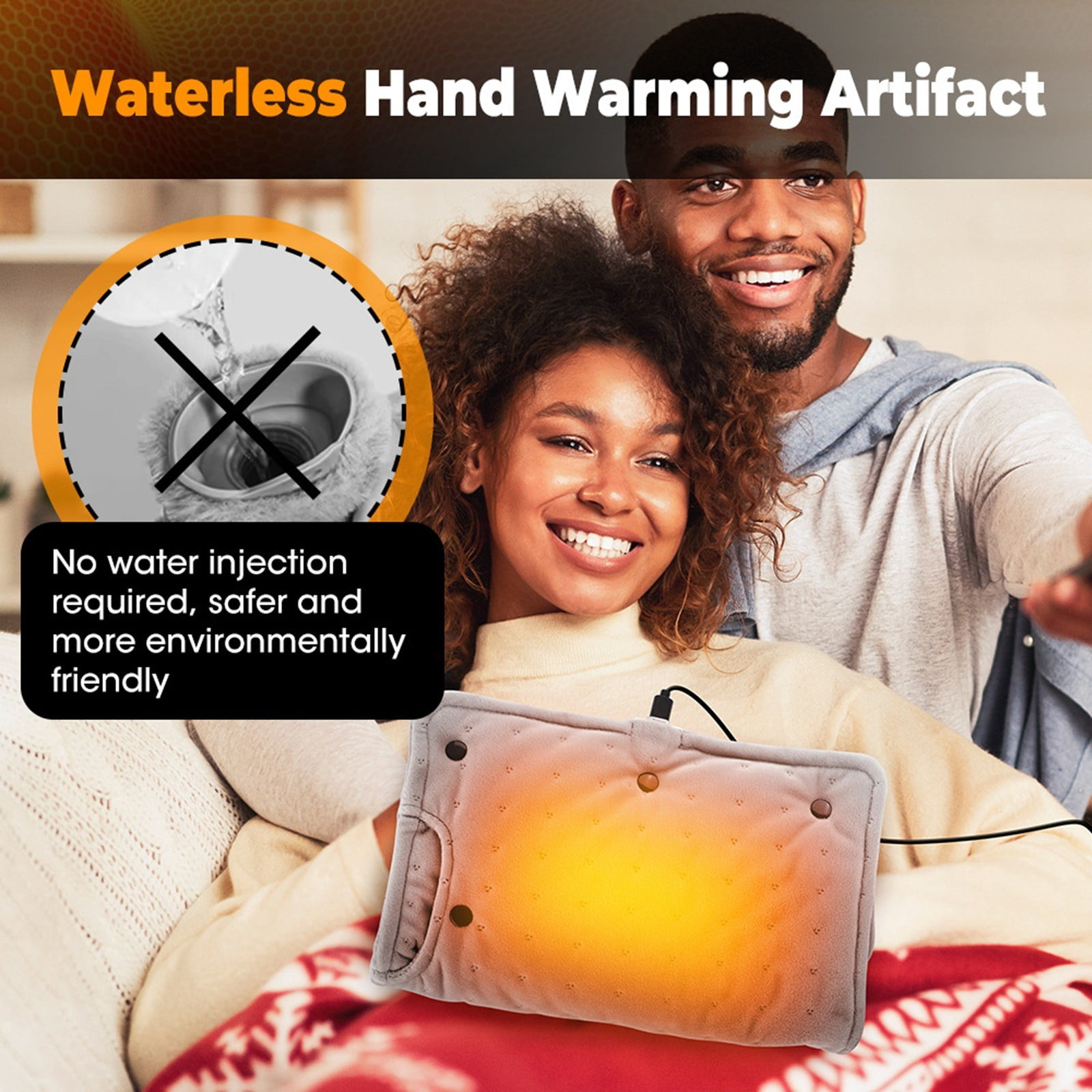 USB Powered Direct Plug Hand and Leg Warmer Constant Temperature Heating for Cozy Home Use