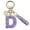 Purple, variant on Inadays Initial Letter Keychain Gift for Women Girls Bling Sparkly Cute Backpack Car Key Accessories Lanyard