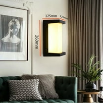 HiKaRiGuMi Black LED Outdoor Wall Light Waterproof IP65 Porch Light Wall Lamp Lighting Black 
18W