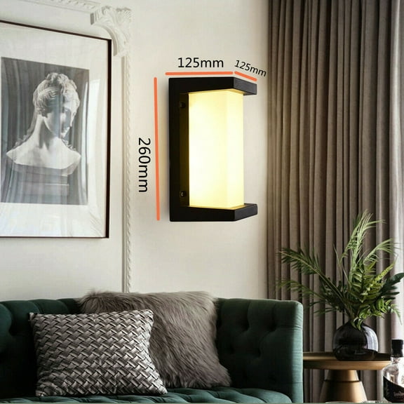 HiKaRiGuMi Black LED Outdoor Wall Light Waterproof IP65 Porch Light Wall Lamp Lighting Black 
18W