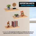thumbnail image 3 of Repisas Flotantes Redlemon de Madera 3 Piezas de 30x15 cm Estantes tipo Librero, 3 of 8