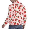 thumbnail image 6 of Pofeuu Strawberries Print Mens Casual Hooded Collar Drawstring Hoodies Pullover Sweatshirts Casual Long Sleeve Shirts-X-Large, 6 of 7