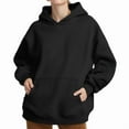 thumbnail image 2 of Felirenzacia Women Rhinestone Mesh Open Back Hollow Out Oversized Hoodie Pullover Sweatshirt With Sense Top, XS-2XL, 2 of 7