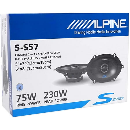 Alpine - 5" x 7" 2-Way Car Speakers with Carbon Fiber Reinforced Plastic Cones (Pair) - Black