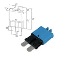 thumbnail image 3 of Manual Reset ATC/ATO 15 Amp Circuit Breaker Fuse for Automotive Marine Boat Car Truck RV Audio Battery Protection | Low Profile (3), 3 of 3