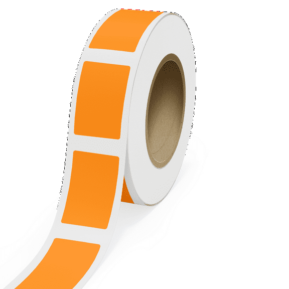 JAM Paper Standard Label Rolls, Rectangle, 2 1/2 x 4, Neon Orange, 125 Labels/Roll