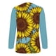 thumbnail image 5 of Camisas Para Mujer Moda O-Cuello Casual Tres Cuartos Estampado de Girasol Tops Camiseta Blusa Odeerbi ODB126666, 5 of 5