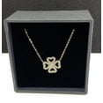 thumbnail image 3 of SilverCloseOut Sterling Silver CZ Love Clover Charm Necklace, 3 of 5