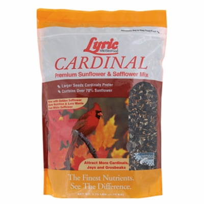 2PK-Lyric 3.75 LB Cardinal Wild Bird Food Contains Black Oil Sunflower
