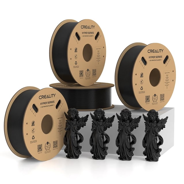 Filamento para impresora 3D Creality Hyper PLA negro de 4 kg