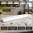 24 Inch White Hardwired Under Cabinet LED Lighting with Swivel Lens ...