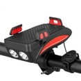 thumbnail image 3 of 4in1 Bike bicycle LED Headlight Horn Bell Phone Bracket Holder USB Rechargeable, 3 of 5