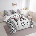 thumbnail image 3 of jejeloiu Ancient Aztec Print 7-Piece Bedding Comforter Set,Vintage Geometric Thombus King Bedding Sets,Farmhouse Bull Skull Bed Sheets For Adults,Ultra Soft Home Decor Reversible, 3 of 8