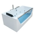 thumbnail image 5 of Empava 59 in. Acrylic Center Drain Rectangular 3-wall Alcove Whirlpool Bathtub in White, 5 of 8