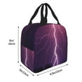 thumbnail image 2 of Picia Thunderstorm Violet Purple Printed Lunch box Lunch bag for Men Women Large Capacity Lunchbox Reusable Lunch Bags Insulated Lunch Bag Lunch Box Cooler, 2 of 6