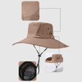thumbnail image 3 of GSPCLAM Mens Sun Hats UPF 50+ Wide Brim Hat for Fishing Hiking, Lightweight Breathable Mesh Hat with Adjustable Chin Strap, 3 of 5