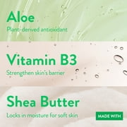 Native Gentle Facial Moisturizer for Sensitive Skin, Silicone Free, Fragrance Free, with Vitamin B3 and Aloe, Dermatologist Tested, 1.7 oz