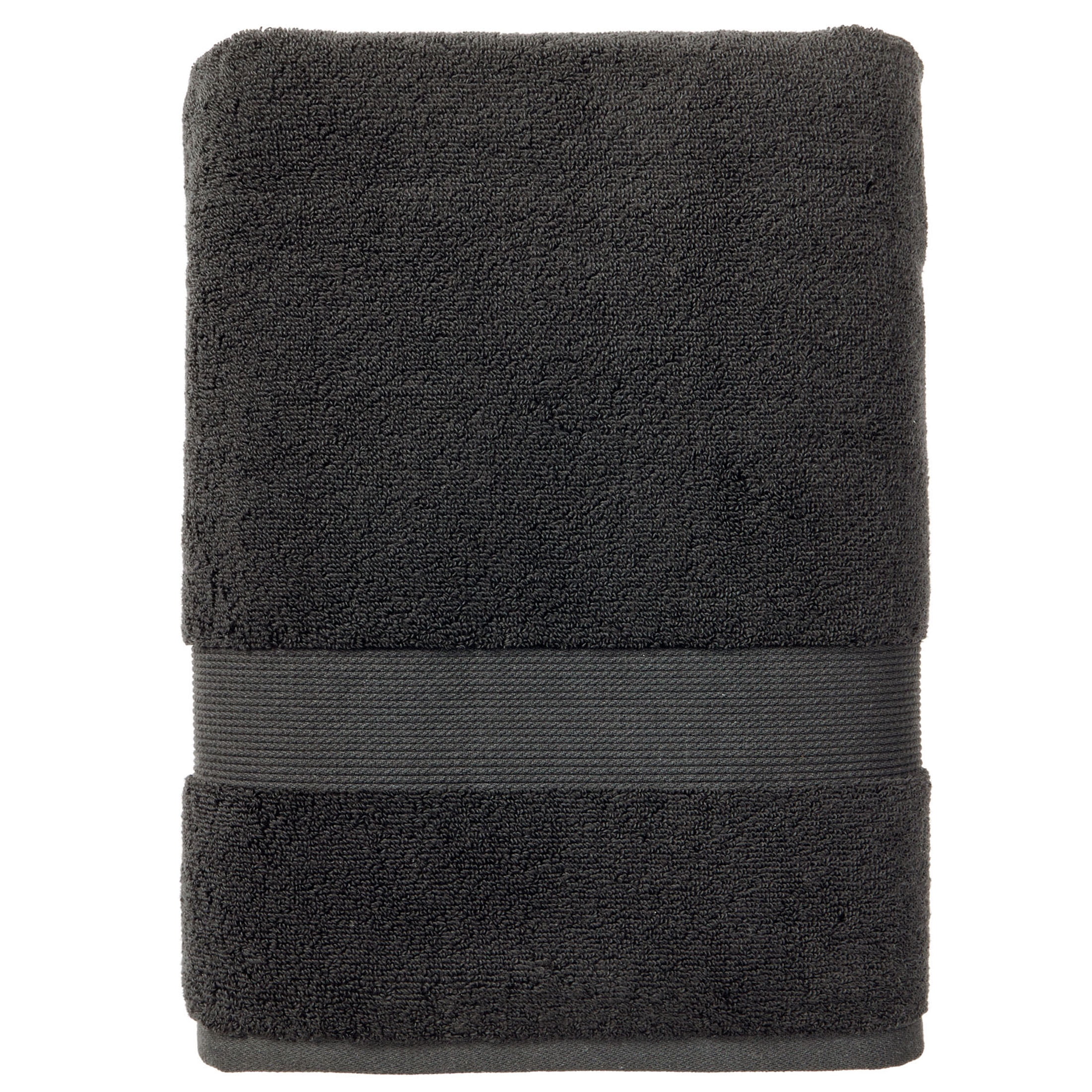 Better Homes & Gardens Signature Soft Solid Cotton 4 Piece Bath Bath Towel Set,Rich Black