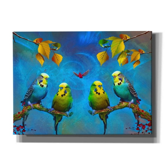 Epic Graffiti 'Color Birds' by Ata Alishahi, Giclee Canvas Wall Art, 54"x40"
