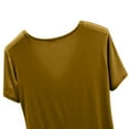 thumbnail image 4 of BLVB Womens Pajama Shirts V Neck Short Sleeve Summer Tops Casual Comfy Solid Color Tees Sleepwear Loungewear, 4 of 6