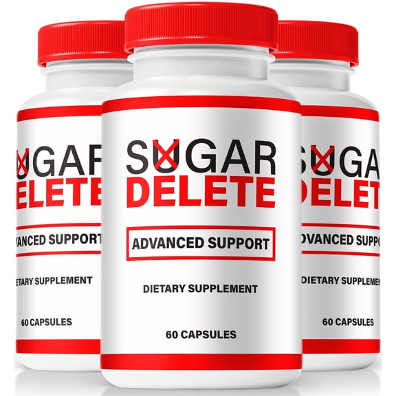 (3 Pack) Sugar Delete Capsules - Official Blood Support Formula, SugarDelete Blood Vessel Cleaner, Glyco Optimizer Pills, Supports Overall Health & Wellness, Sugar Delete Powder (180 Capsules)