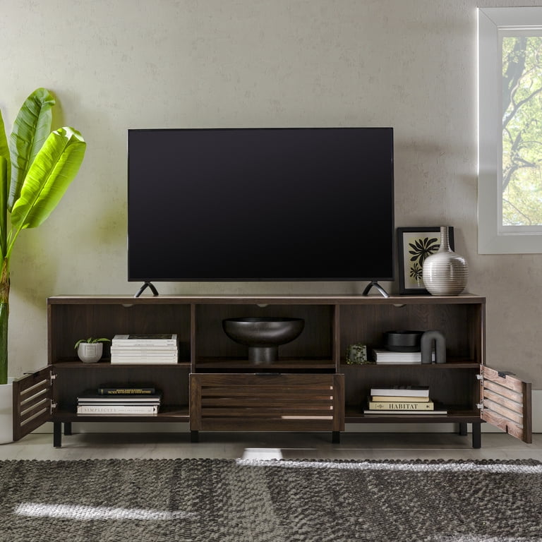 Free Shipping! Walker Edison Jackson Modern Slatted 3-Drawer TV