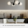 thumbnail image 5 of Hunter - Hepburn 4-light Matte Black, Large Chandelier, Dimmable, Modern Style, Sputnik Shaped, for Bedrooms, Dining, Living Rooms - 19893, 5 of 7