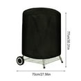 thumbnail image 2 of Cubierta redonda Cateissary para barbacoa al aire libre protección solar multiusos cubiertas para horno Protector resistente para parrilla Decoración del hogar Negro/Plata 77*70 CM, 2 of 6