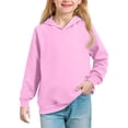 thumbnail image 2 of YOUYEDIAN Girls Oversized Hoodies 2026 Fall Long Sleeve Cute Hooded Sweatshirts Casual Solid Hoodies Pullover (Pink, 13-14 Years), 2 of 5