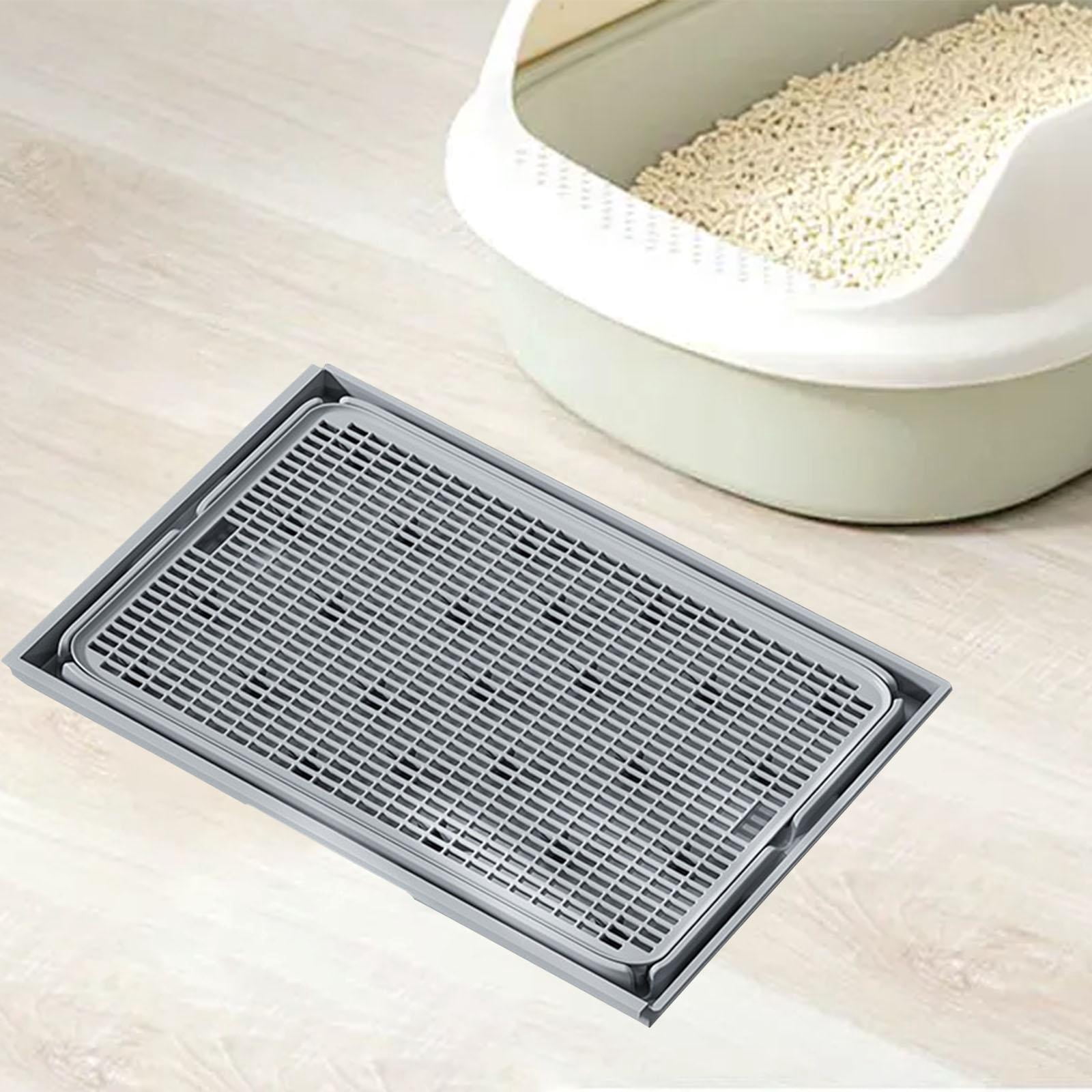 FITYLE Cat Litter Mat Cat Litter Pad Sturdy Lightweight Litter Boxes Mat Cat Litter Catcher Mat Easy Clean Kitty Litter Trapping Mat Light Gray