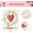 thumbnail image 5 of Valentines Day Garden Flag Wreath Love Heart  Beige Flag 12x18 Inch Double Sided Outdoor Decoration, 5 of 6
