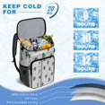 thumbnail image 6 of Travel Cooler Bag - White Christmas Tree Pattern Camping Beer Cooler Backpack with Bottle Opener- Waterproof Insulated Picnic Backpacks - Cooler Bag for Beach, 6 of 6