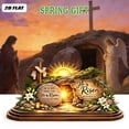 thumbnail image 6 of 2D Easter Resurrection Scene Wooden Ornament, "He Is Risen" Hollow Desktop Decor, Religious Tabletop Display for Home, , and Sunday School, 6 of 6