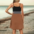 thumbnail image 5 of Bovxnpu Summer Dresses for Women, Sleeveless Mini Dress Sundresses Tank Dresses, Women Summer Casual Slim Suspender With Adjustable Buckle V-neck Jumpsuit Long Skirt, 5 of 7