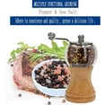 thumbnail image 3 of Pepper Grinder,Wooden Pepper Grinder,Hand Cranked Salt Grinder,Manual Seasoning Grinders,Ceramic Blades & Upgrade metal handle,Food Grade,Refillable Kitchen Utensils, Wood Color, 3 of 8