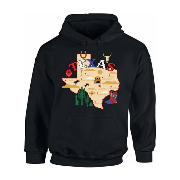 Texas Hoodie - TX State USA Gift - Graphic Novelty Souvenir