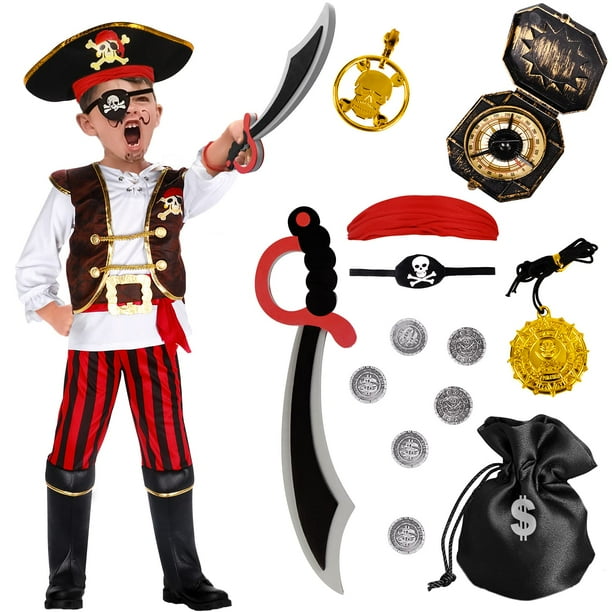 Set de disfraz de pirata G.C para niños de 3 a 4 años