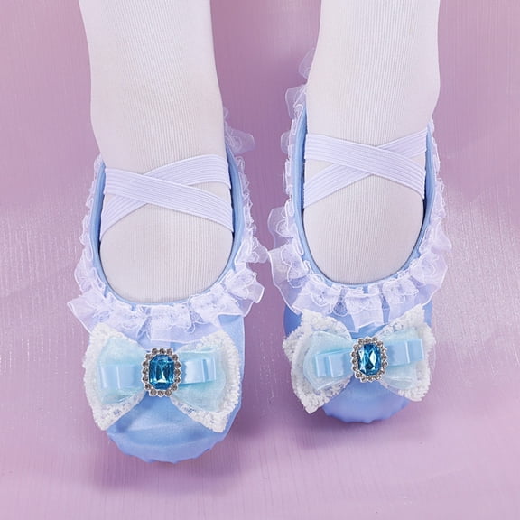 LvhaoGJOB Ballet Flats for Kids Soft Flexible Sole ballet flats Elegant Design kids ballet flats Flexible Flat Sole girls shoes All Season Dance Class Footwear Ballet Flats