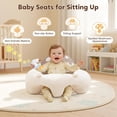 thumbnail image 6 of PRVAETU 3-in-1 Baby Play Mat for Infants(Sitting Up, Tummy Time ,Gym Activity) with 5 Detachable Toys,0-18 Months,Newborn Babies Shower Gifts Khaki, 6 of 7
