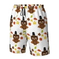 thumbnail image 6 of Uemuo Colorful maple leaf owl Pattern Men's Swim Trunks Hawaiian Beach Bathing Suit Swimsuits Beach Quick-Dry Shorts with Pockets-Small, 6 of 9