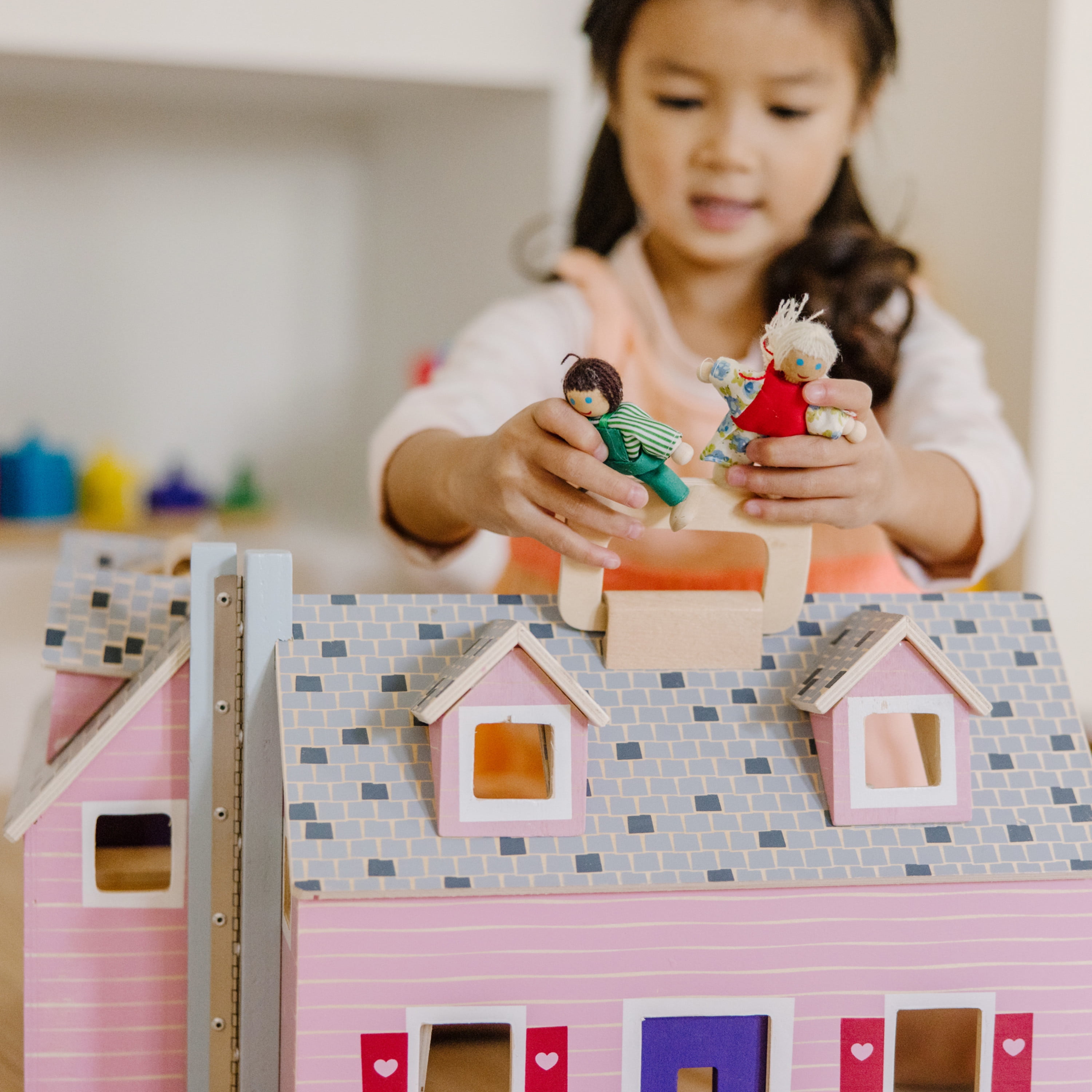 Melissa and doug dollhouse fold best sale and go