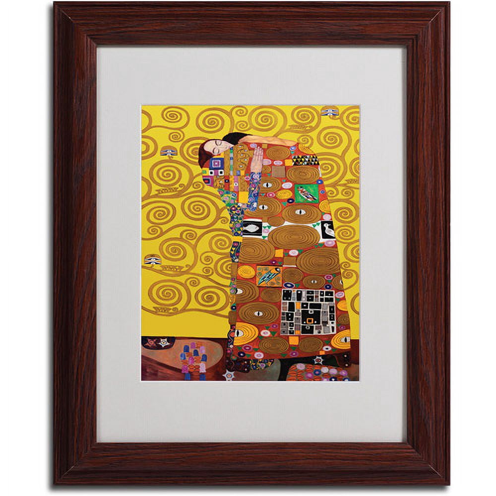 Trademark Fine Art 'Fulfillment' Framed Matted Art by Gustav Klimt