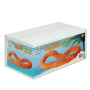 Soft-Twist Poly Leis w/Labeled Box (orange), 50 Leis Per Package